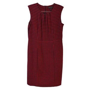 Dana Buchman Red and Black Sleeveless Dress